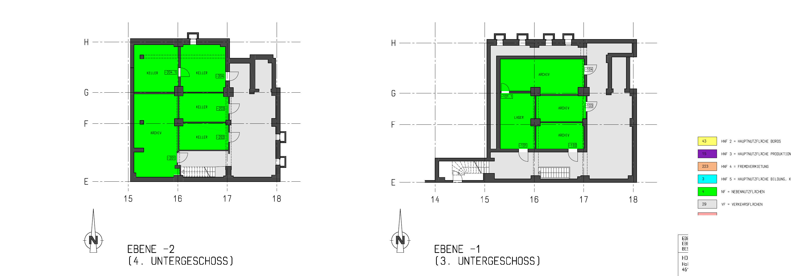 Bestandszeichnung Ebene 1
