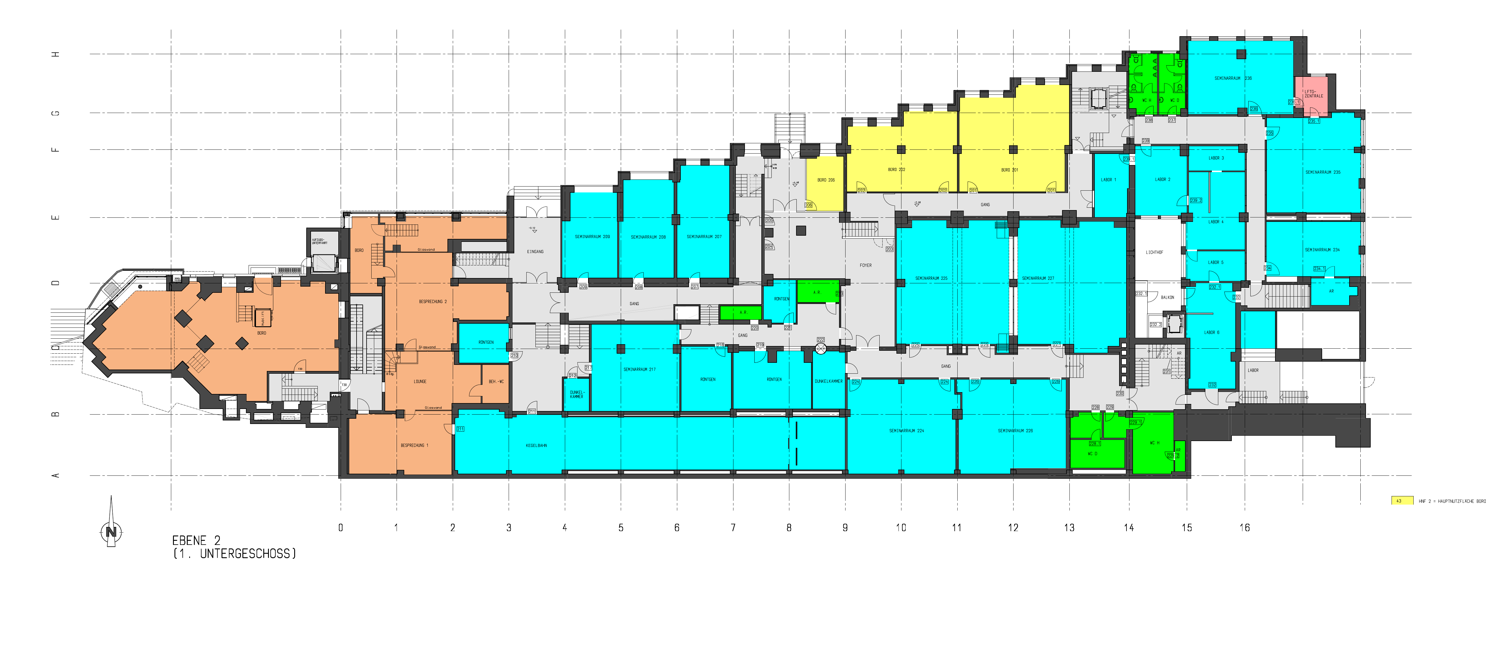 Bestandsgrundriss Fortbildungszentrum Essen